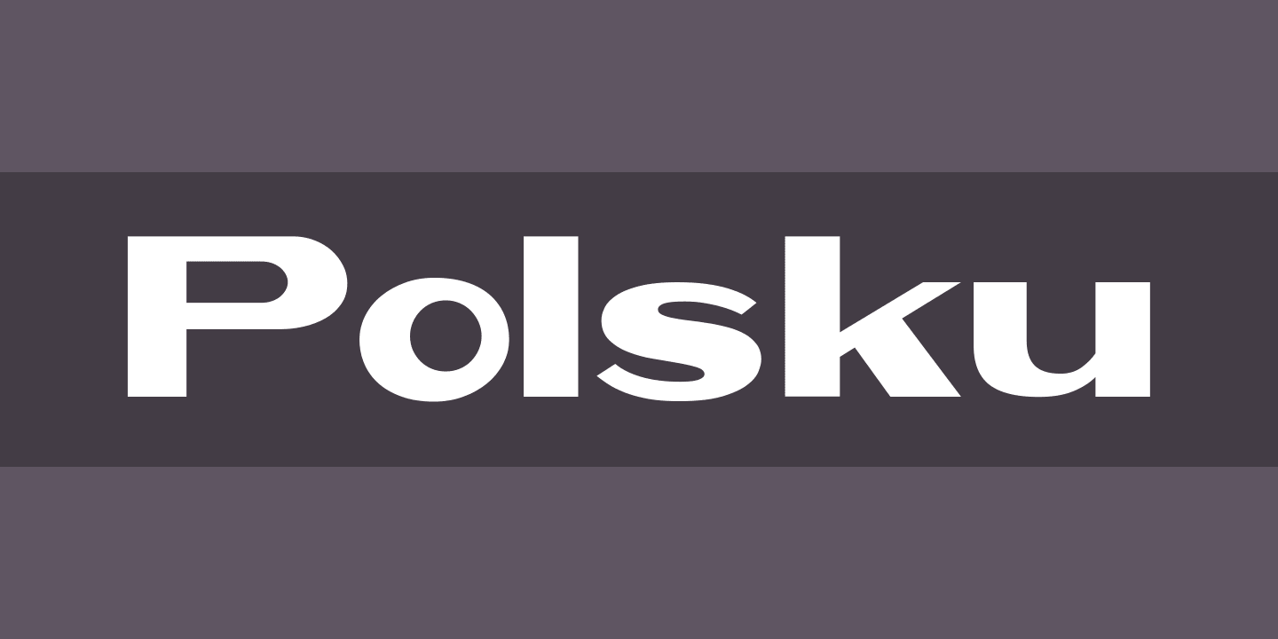 Ejemplo de fuente Polsku Regular